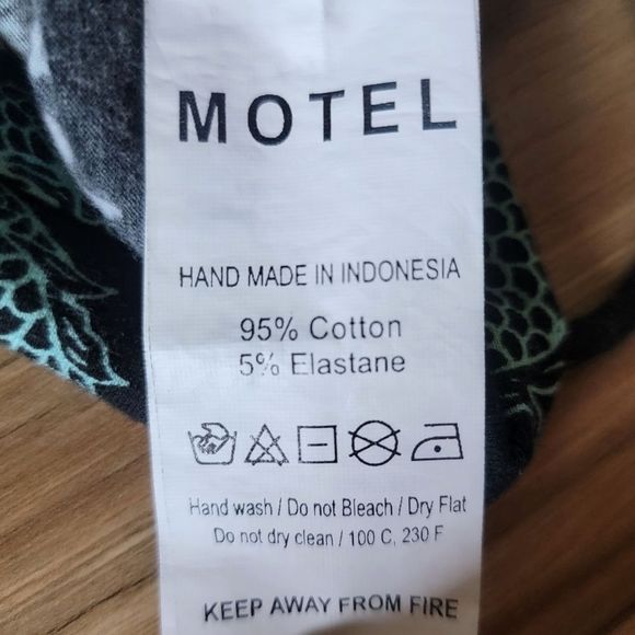 Motel Rocks Ardilla Bodycon Ruched Sides Raceback Mini Dress- Dragon Floral Mint - Picture 11 of 12